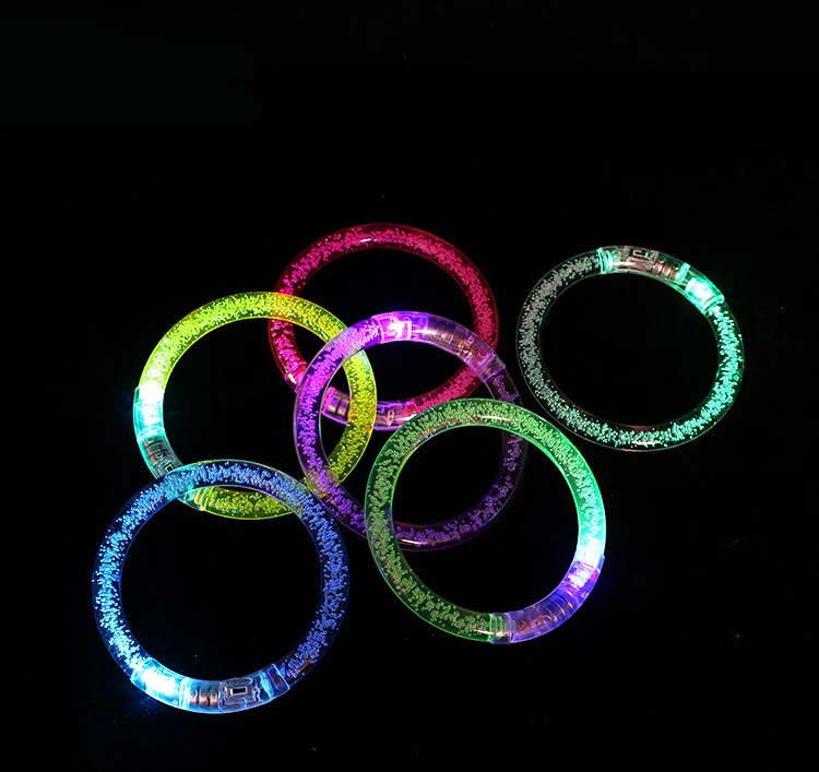 Новинка светящийся браслет светодиодный с блестящими стразами градиентный цветной браслет Детские вечерние для детей играть Светящиеся в темноте игрушки DS39