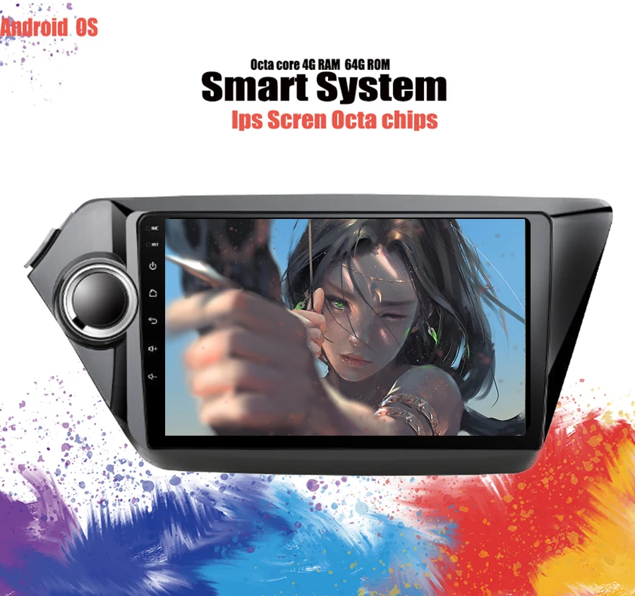 Автомагнитола 2DIN 9 дюймов Восьмиядерный процессор Android 10 0 DVD GPS для Kia Rio K2 2010 2015 с
