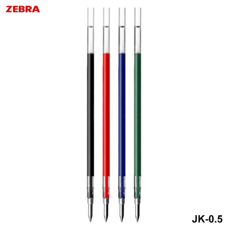 Zebra JK-0.5 заправки для SJ3, J3J2, J4J1 гелевая ручка 0,5 mm-4 цветов(черный, красный, синий, зеленый) на выбор 1 шт