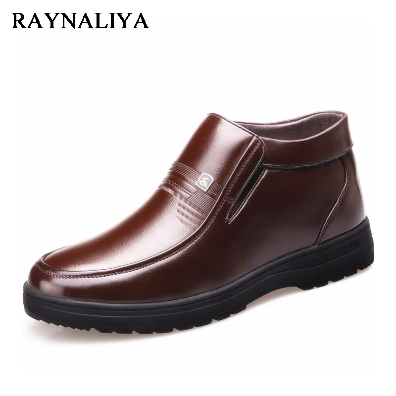 

New 2018 Winter Warm Fashion Men Shoes Brand Design Ankle Boots Casual Genuine Leather High Top Shoes For Boy BH-A0008