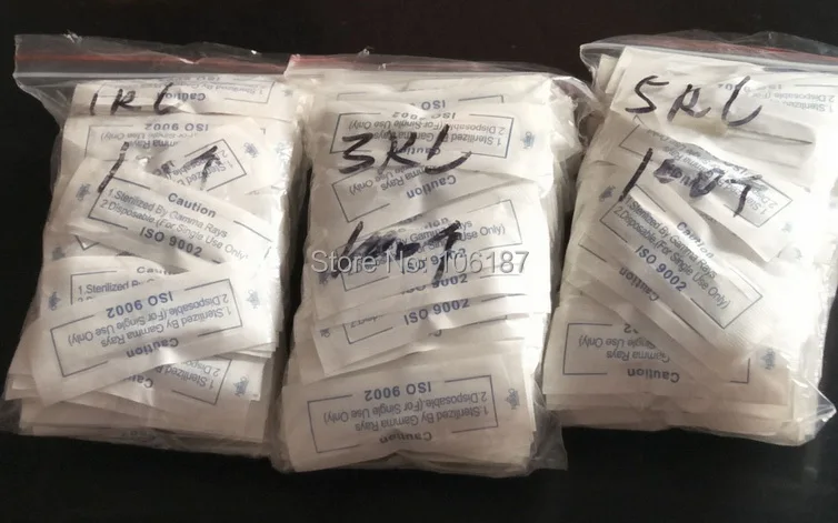 

100PCS Each Size 1RL 3RL 5RL Disposable Sterilized Needles Permanent Makeup Card Needles Round Liner for Eyebrow Tattoo Pen