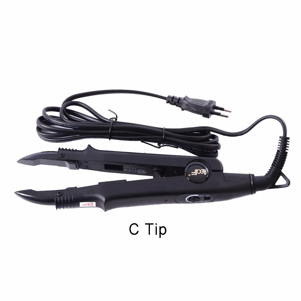Adjustable Temperature Professional Hair Extension Fusion Iron Heat Connector Wand Iron Melting Tool+EU outlet