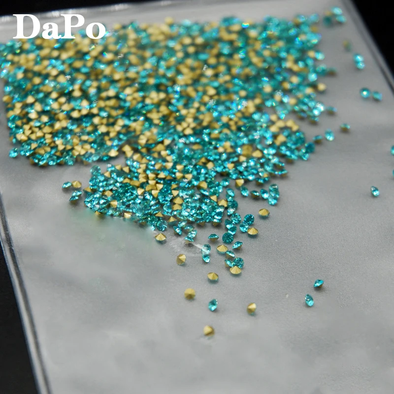 SS3-SS30 Aquamarine Point Back стразы s Tip Glass Bling Faceted Round Стразы Kawaii Decoration | Дом и сад