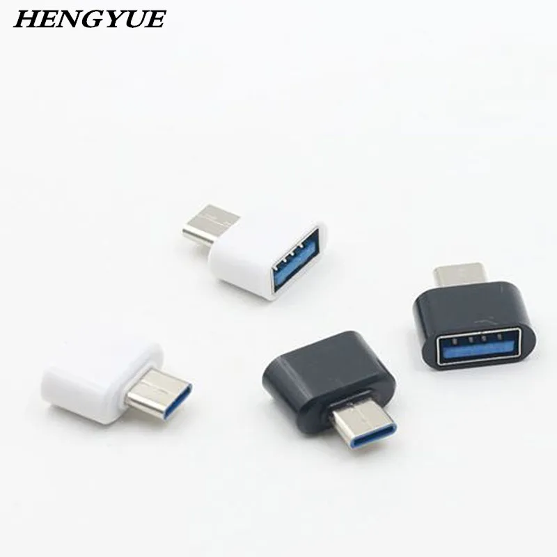 

100PCS/lot USB Female to USB-C Type C 3.1 OTG Male Data Adapter For Samsung S8 LG G6 G5 V20 OnePlus 2 3 Huawei P9 P10 Plus