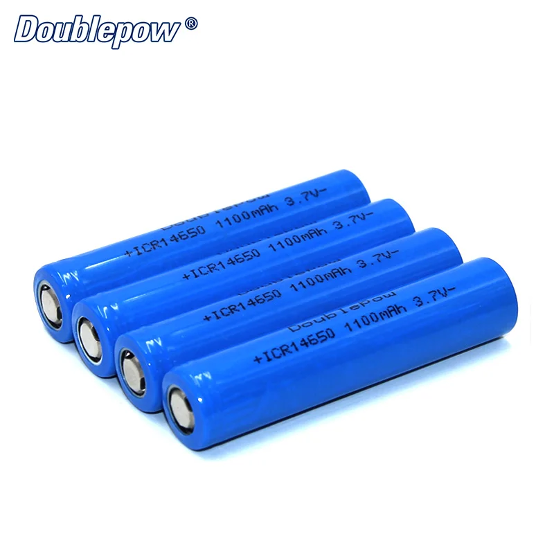 

4pcs/Lot FREE SHIPPING Hot Sale Doublepow DP-14650 1100 mA 3.7V Li-ion rechargeable battery 14650 HIGH CAPACITY FOR FLASHLIGHT