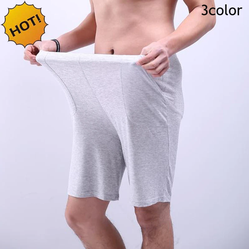 

NEW 2019 Summer High Stretch modal Mens Straight Baggy White Short trousers Men Casual joggers Thin Beach Plus Size 4Xl