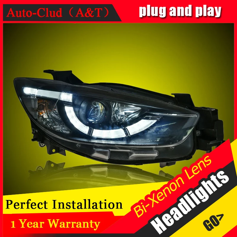 

Car Styling For Mazda CX-5 led headlights 2013-15 For CX-5 head lamp Angel eye led DRL front light Bi-Xenon Lens xenon HID KIT
