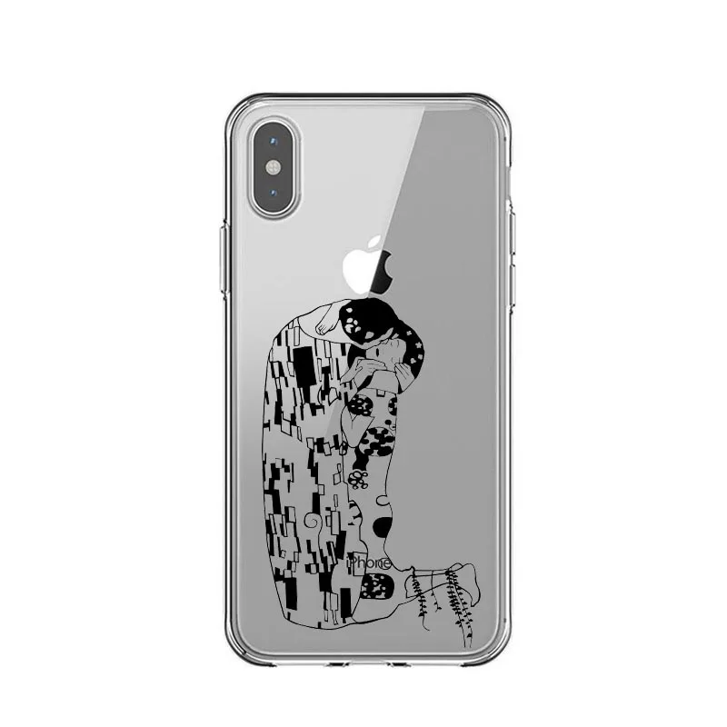 Мягкий силиконовый чехол для телефона Kiss by Gustav Klimt, чехол для iPhone 5S, SE 6 6S 7 8 Plus X XR XS MAX 11 Pro Max, чехлы