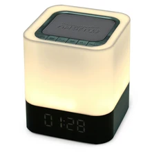 Musky DY28 LED Shining Portable Wireless Bluetooth Stereo Speaker AUX Audio Input Handsfree Call Time Alarm USB Music Player