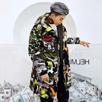 

Autumn Winter Loose Baggy Coat Camouflage Men Casual Jacket Warm Windbreaker OUTWEAR Parka Male Clothing