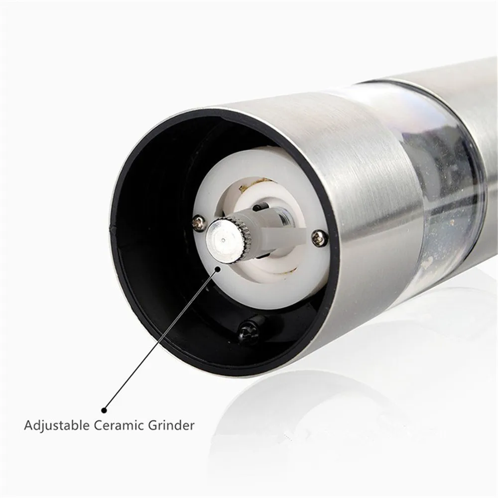 MIUK Electric Salt and Pepper Grinder Shaker Mill Kitchen Automatic Led Light