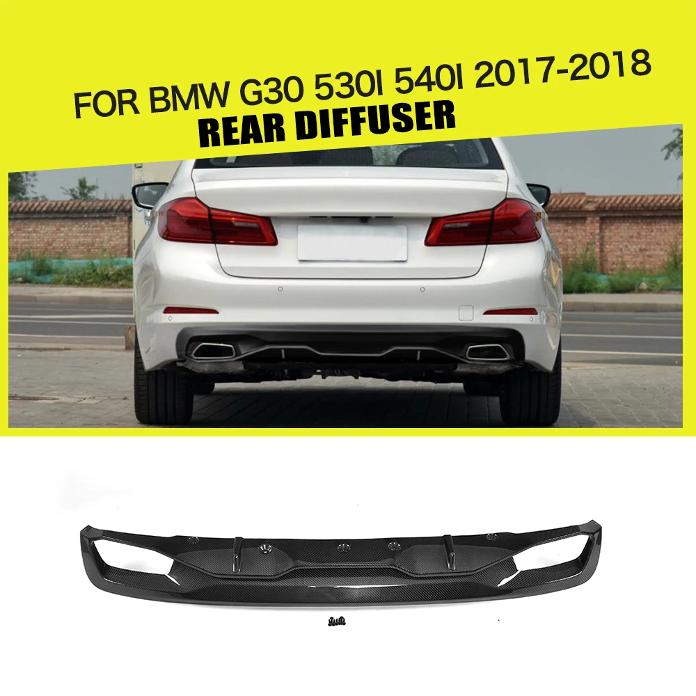 

Carbon Fiber / FRP Rear Diffuser Lip Spoiler Bumper Guard for BMW BMW 5 Series G30 Standard Sedan 4 Door 530i 540i 2017 2018