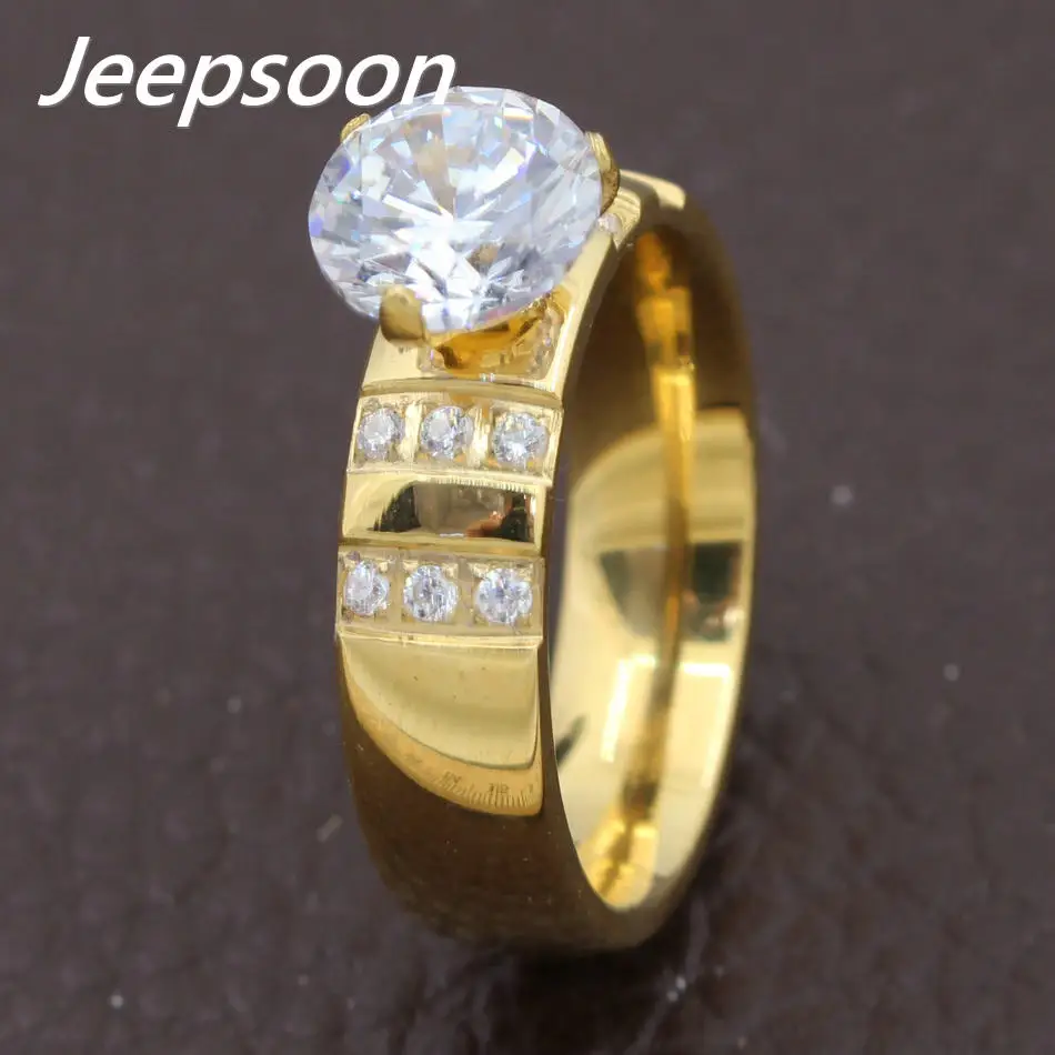 

Top Quality Hot Selling Wholesale Newest Fashion Jewelry Crystal Wedding Rings Sstainless Steel For Women And Man RBJDITBB