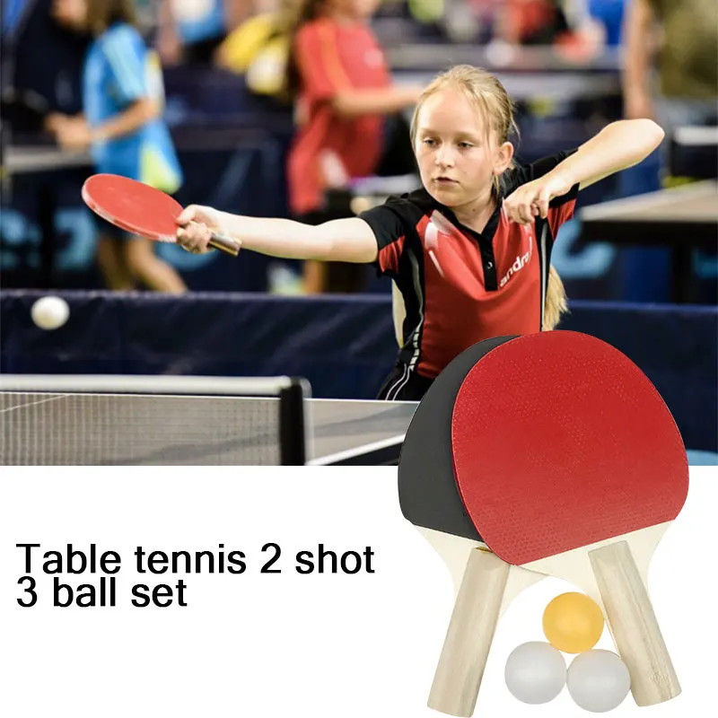 

Practical Ping-Pong Racket Playground Table Tennis Bat Wood Paddler Durable Colour Racquet Portable