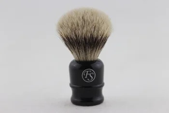 

FS-#PUP19-EB27, (HMW)High Mountain White badger Shaving Brush with Faux Ebony handle, Knot size 19mm+FREE STAND+FREE SHIPPING
