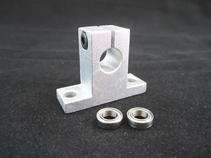 2PCS SK10 10mm Bearing CNC Aluminum Linear Rail Shaft Guide Support BE