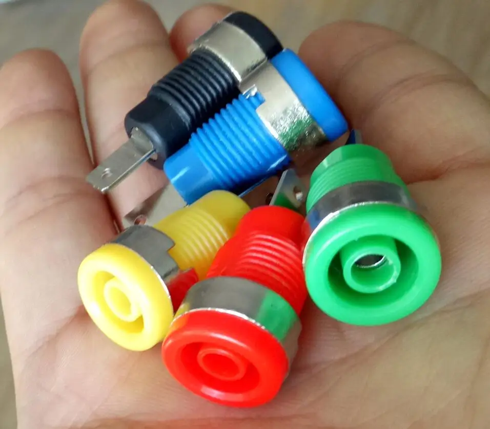 

2pcs 4MM Binding Post Banana Socket panel mount Test Probe connector