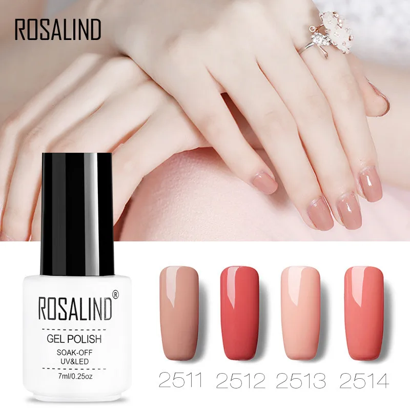 ROSALIND Vernis Semi Permanent Top Coat Base Gel Nail Varnishes gel lacquer 7ML Polish Gorgeous Color | Красота и здоровье