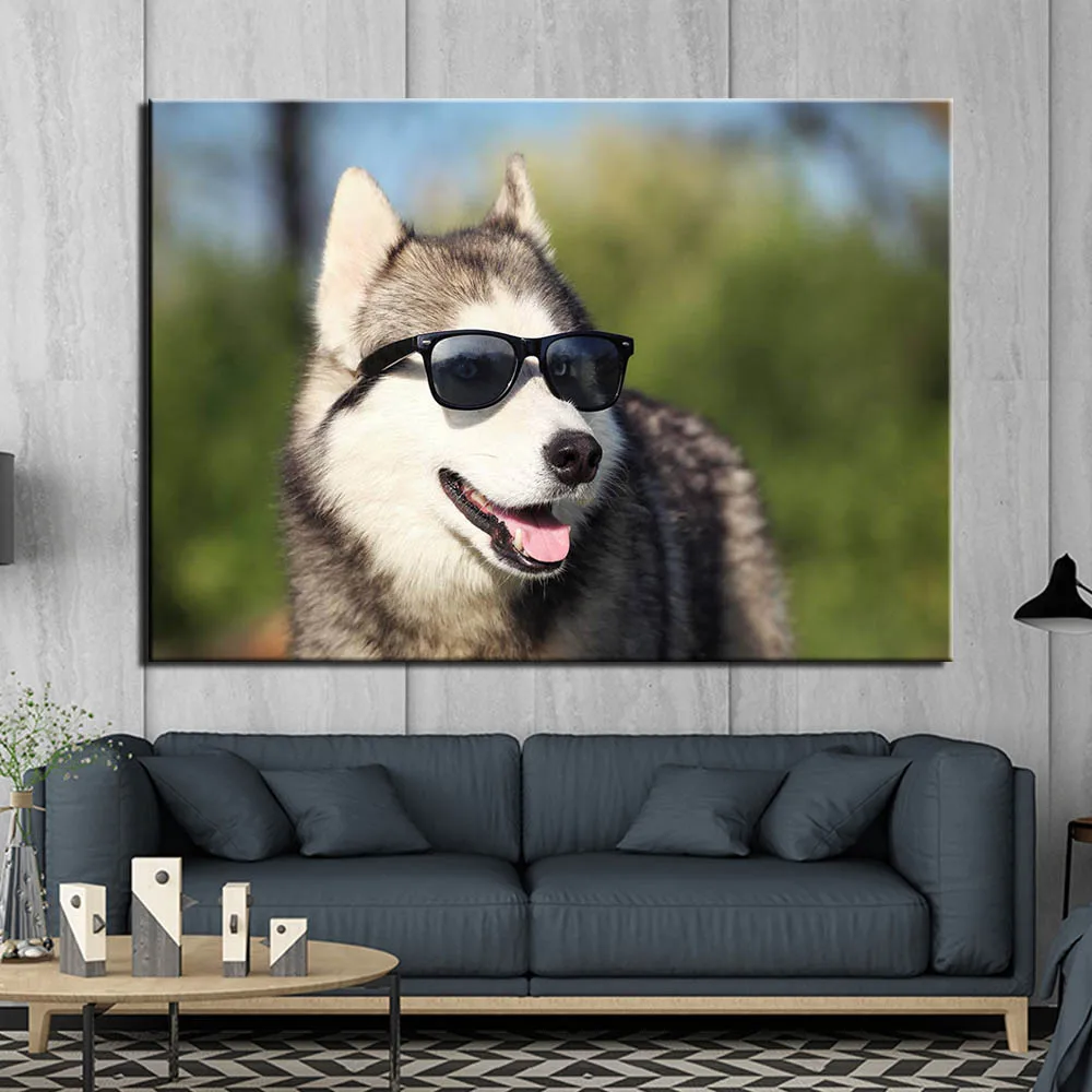 

Poster Print Canvas Painting Pet dog Picture for Living Room Home Decorative Modern Wall Art Framework