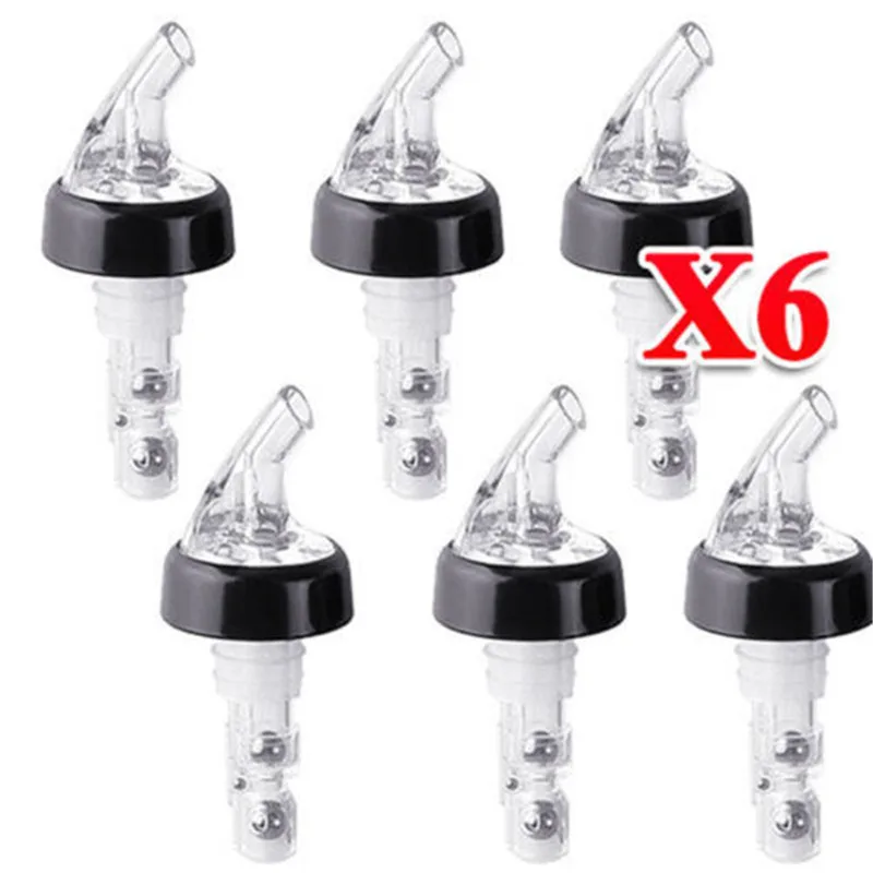 

6pcs/set Quantitative Wine Pourer Alcohol Liquid Dispenser Measuring Oil Bottle Spout Wine Decanter KTV Tool Bar Accessories