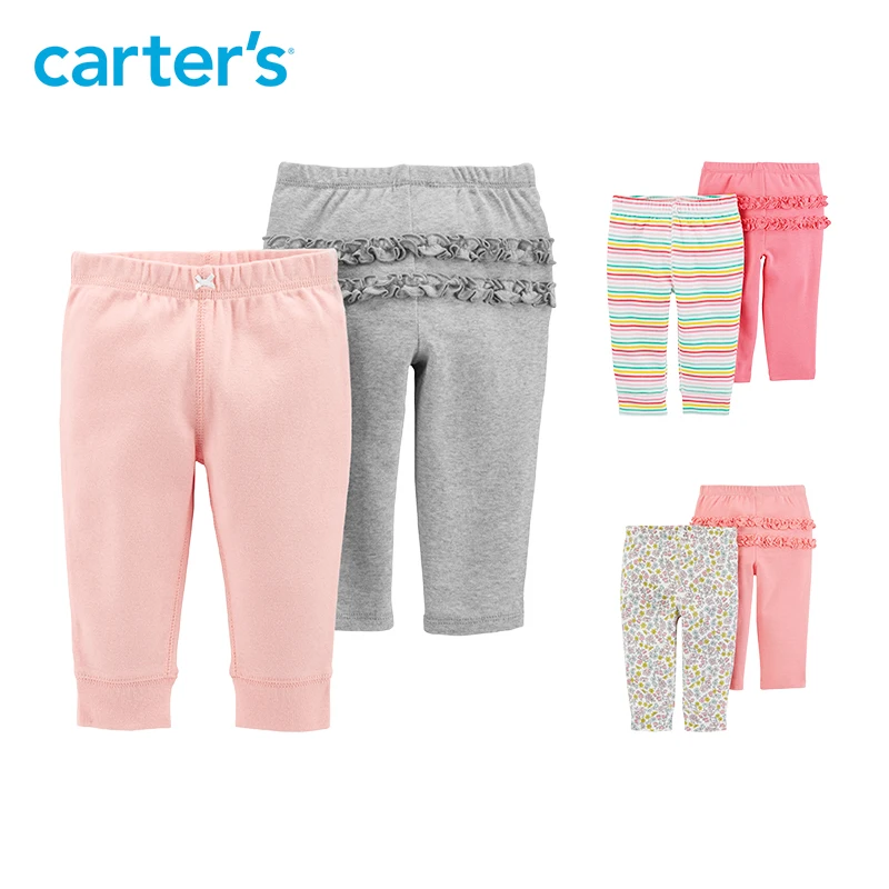 

Carter's 2 Pack Pull-On Pants Autumn cotton baby girl pants soft casual elastic waist long trousers 126H541/126H542/126H614