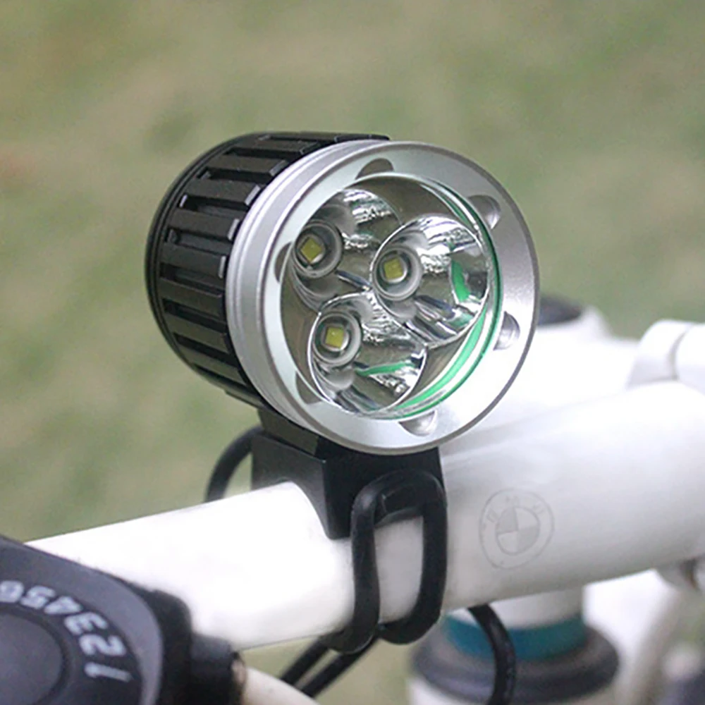 Flash Deal Triple Wick T6 Bike Cycling LED Light High Brightness Connect USB Interface Waterproof Flashlight For Bicycle HandLebar 5