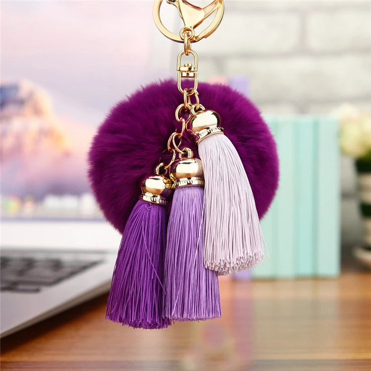 Горячая Распродажа CuteTassel помпон кисточка кулон брелок для автомобиля меховой
