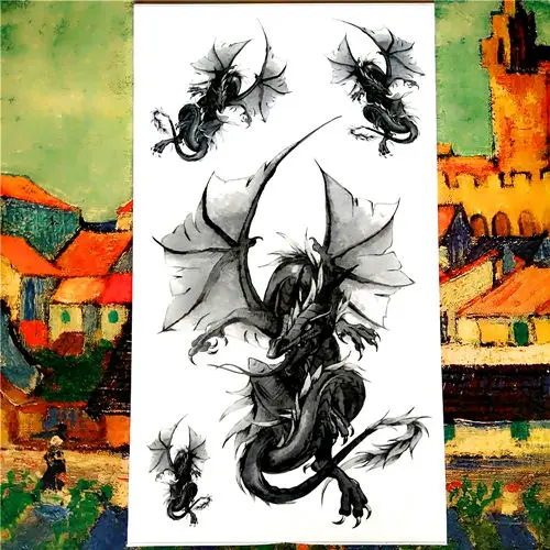 Nu-TATY Deadly Black Scorpion, временная татуировка, боди-арт, флеш-тату, наклейка s 17*10 см, водостойкая, поддельная татуировка, стикер для стайлинга автомобиля - Цвет: Светло-зеленый