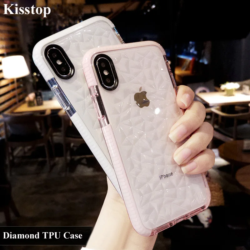 

Kisstop Clear Transparent TPU Silicone Case For iPhone XS MAX XR 6 7 6S Plus Protect Rubber Phone Case For iPhone 8 7 Plus