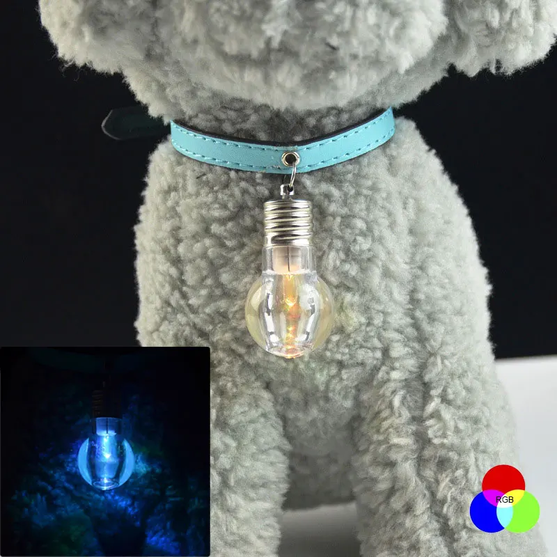 

LED Pet Dog Cat Night Safety Flashing Pendant Puppy Luminous Glowing Collar Dogs Accessories For Walking LBShipping