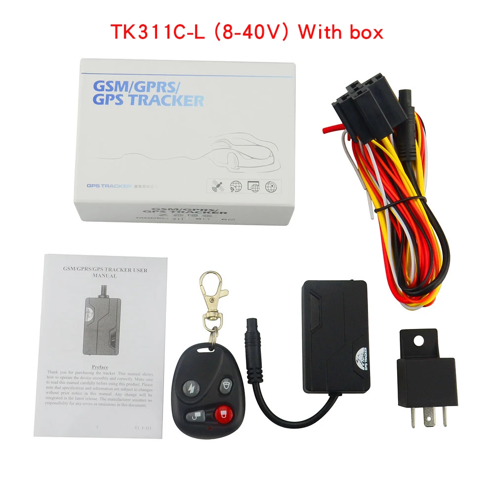 High Quality GPS311C TK311C GPS Tracker for Car Motorcycle Cut off the Oil and Power System Movement alarm Waterproof grade IP67 gps location tracker GPS Trackers