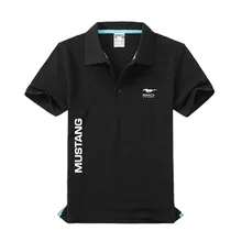 Высокое качество mustang логотип рубашка поло брендовая одежда Мужская мода повседневные рубашки поло