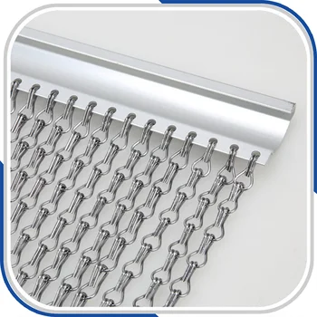 

Decorative colorfast aluminum chain fly screen