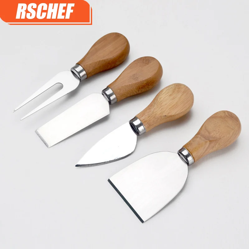 RSCHEF 1 комплект из 4 х предметов ножи нож для сыра с дубовой ручкой/Кухня