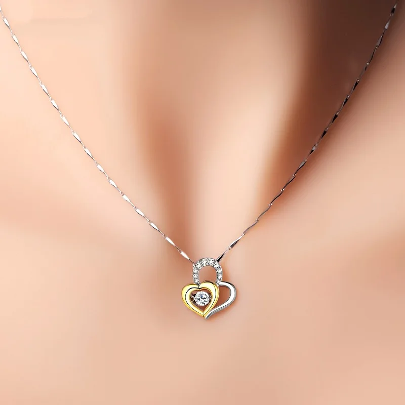 sterling silver heart necklace for women (5)