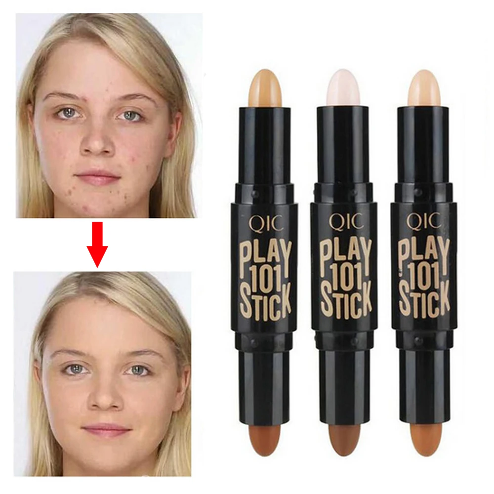 

1Pcs Foundation Makeup Full Cover Contour Face Concealer Base Primer Moisturizer Hide Blemish Brand Bronzer Concealer Stick