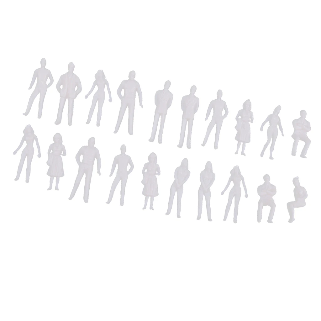 50 pcs 1:50 scale model miniature white figures Architecture model human scale peoples