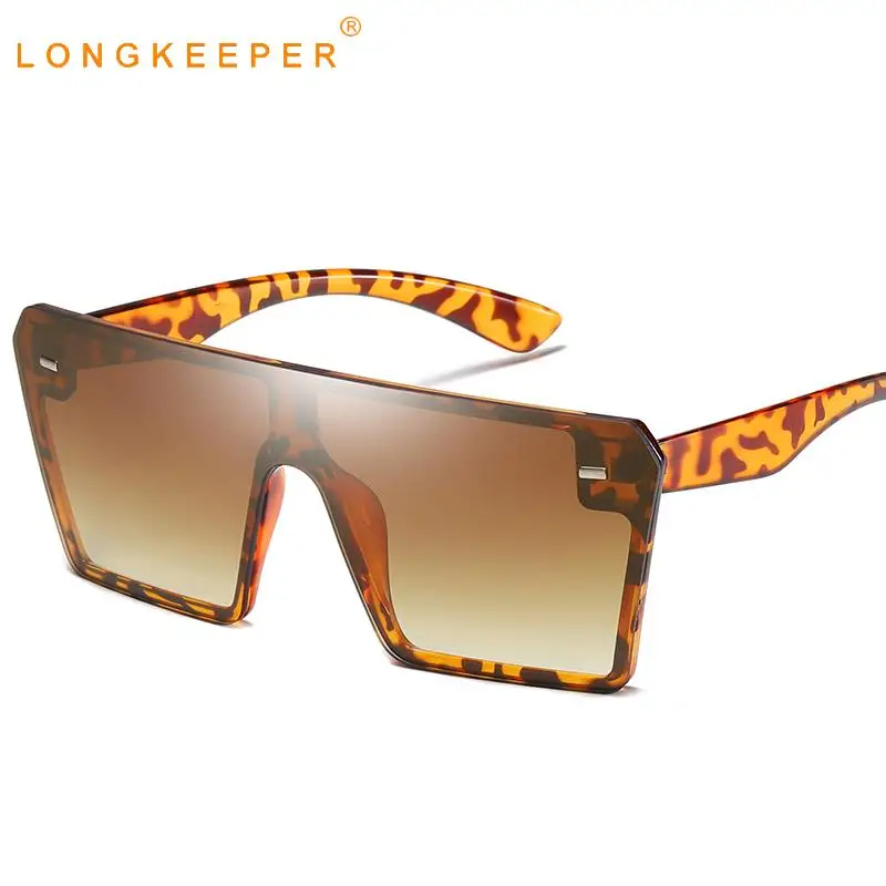 LongKeeper новые большие солнцезащитные очки женские роскошные без оправы мужские с