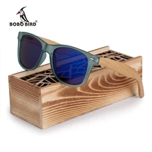 BOBO BIRD, роскошные поляризационные солнцезащитные очки для мужчин и женщин, бамбуковые деревянные солнцезащитные очки с держателем, розничная, деревянные солнцезащитные очки