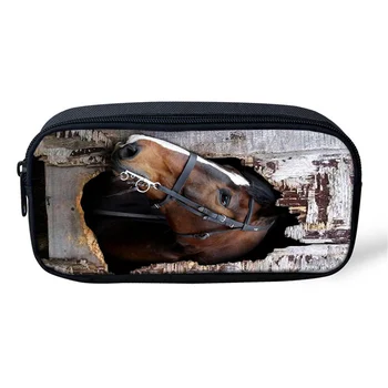 

Noisydesign 3D horse race The real horse big head make up organizer big make up bags Bags 3D travel Girl beauty box