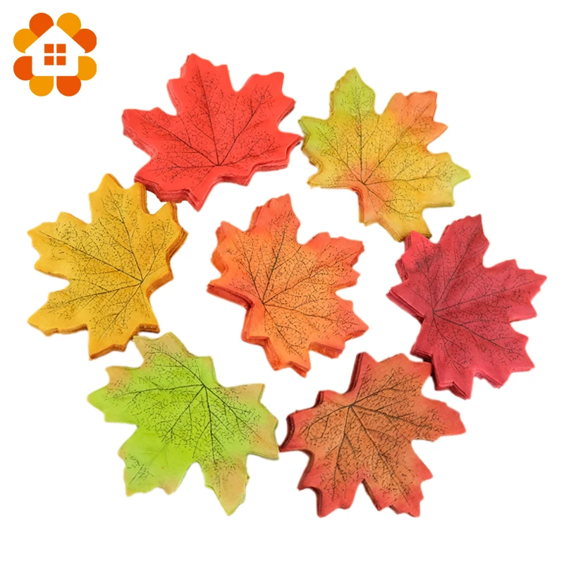 hot sale 50pcslot artifical maple leaves fake autumn fall leaf wedding party decoration craft - Fall Decorations For Sale hot sale 50pcslot artifical maple leaves fake autumn fall leaf wedding party decoration craft - Fall Decorations For Sale