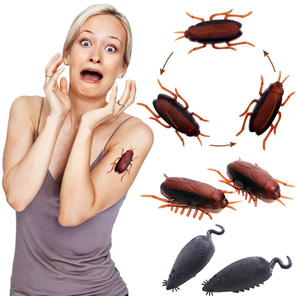 

2018 New Electronic Trick-Playing Toy Simulation Insect Crawl Cockroaches/ Mouse Vibration Toys @