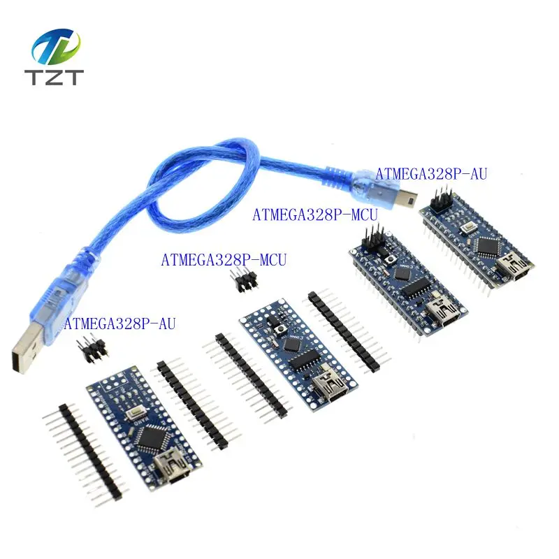 10 шт. NANO V3.0 ATMEGA328P с Загрузчиком Nano 3 0 контроллер совместимый nano CH340 USB драйвер 16 МГц