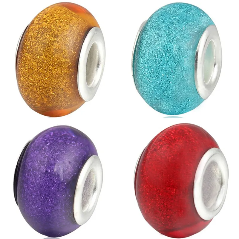 

New Fashion 10 Colors Murano Resin Charms Beads fit Original Pandora Bracelet & Bangles Trinket Jewelry for Women DIY Gifts