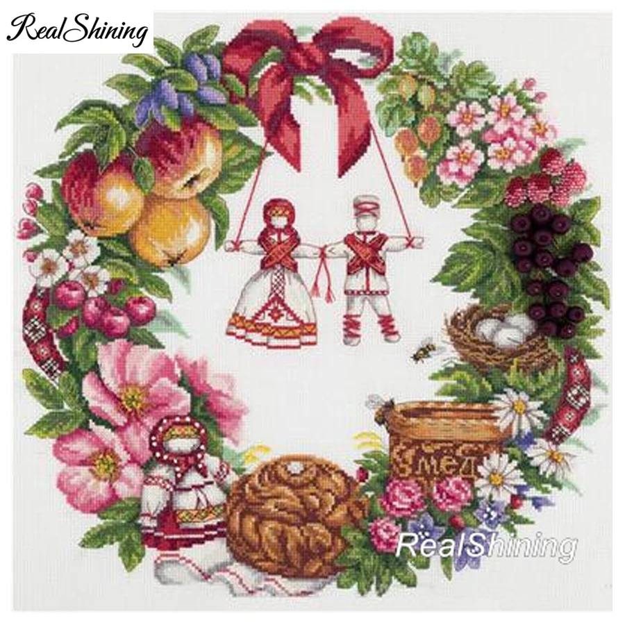 

REALSHINING Needlework diy diamond painting cartoon christmas cross stitch diamond embroidery full square diamond mosaic DM747