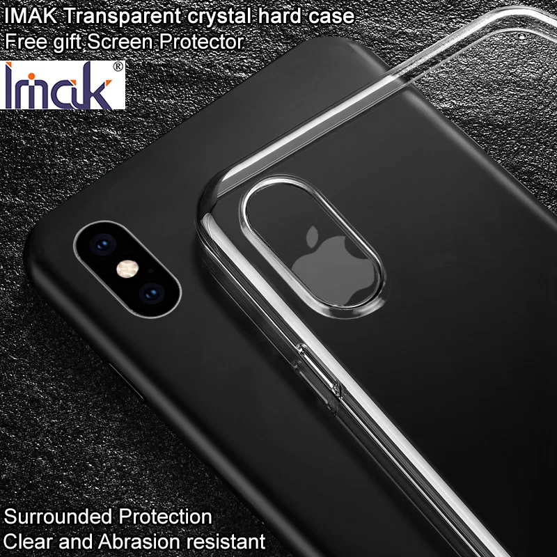 

IMAK Crystal Case Transparent PC Hard Case Cover for iPhone XS X Back Cover for Apple iPhoneX IPHONEXS Case Full Protection