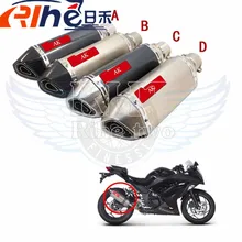For yamaha FAZER FZ6 FZ1 FZ8 FZ1000 FZ3 MT07 MT09 New Arrival Modified Motorcycle Exhaust Pipe Carbon Fiber Head Muffler 51mm