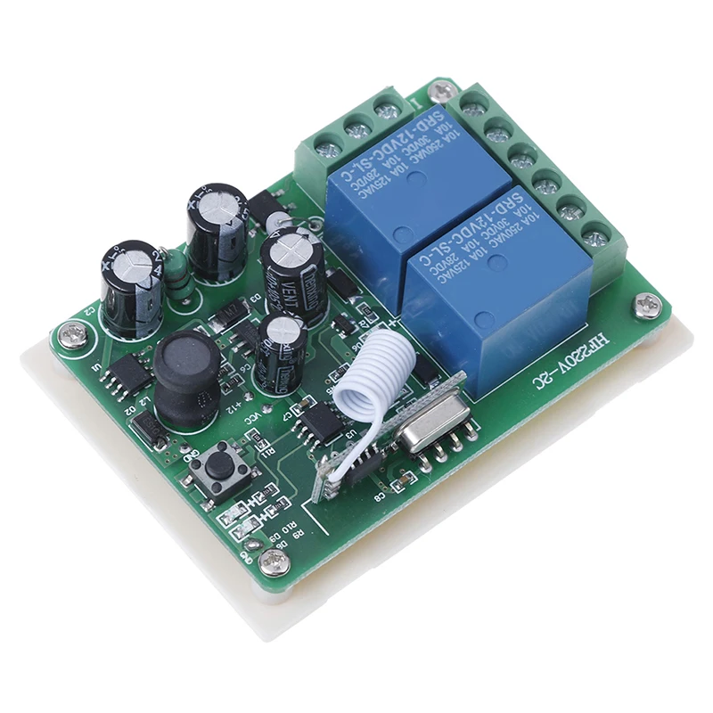

AC 220v 2ch Relay Receiver Rf Wireless Remote Control Switch Module