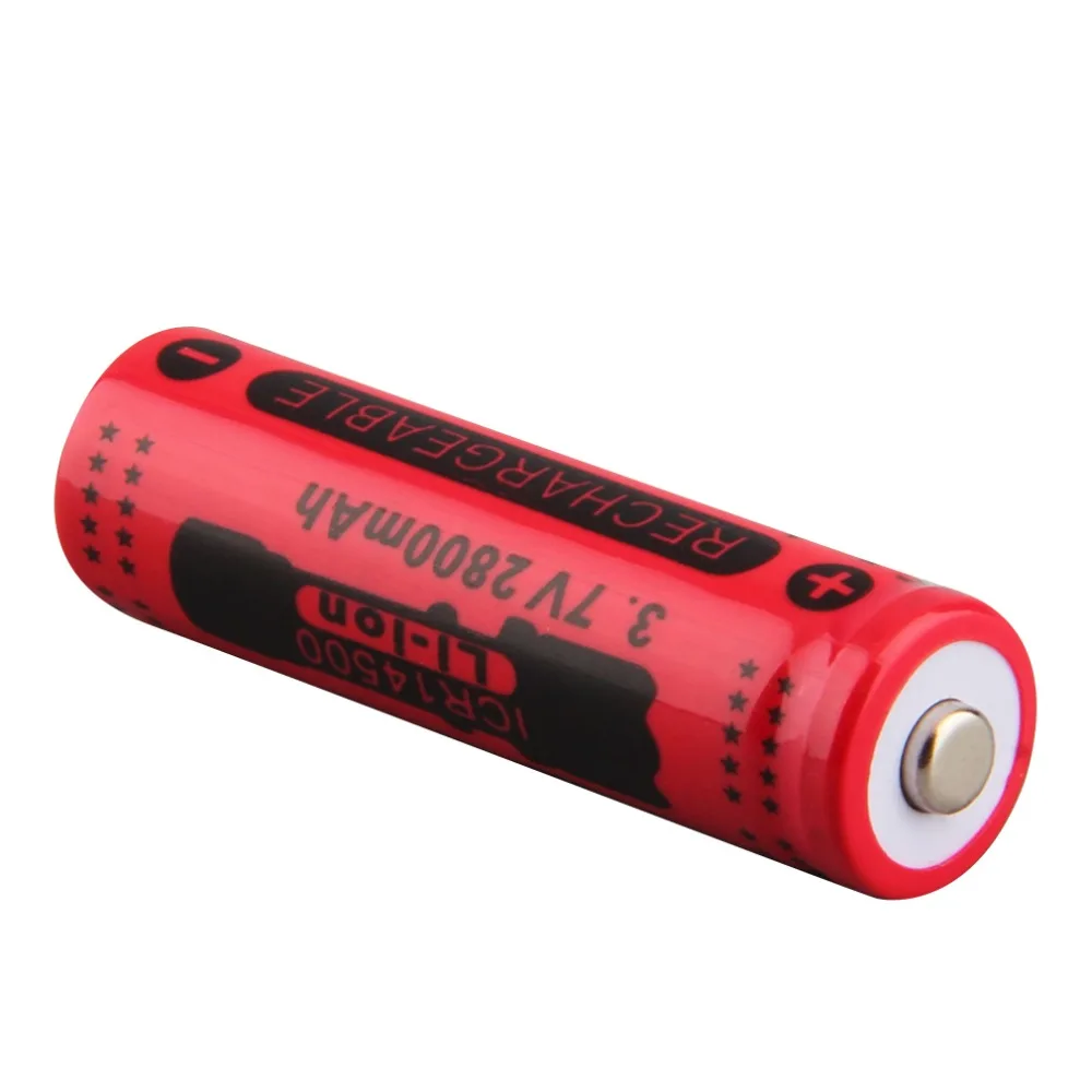 3.7V 2800mAh 14500 Battery Large Capacity Li-ion Rechargeable Battery Replacement For Flashlight Torch Battery