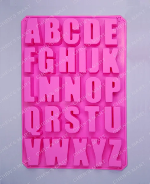 Cake Mold 1 pc 34x22.5cm Big Alphabet letter Silicone Mold Soap Mould